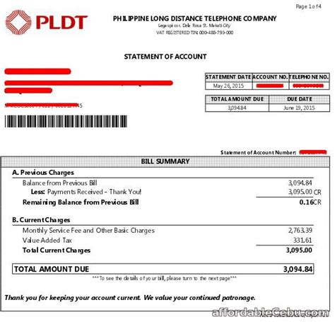 pldt bill